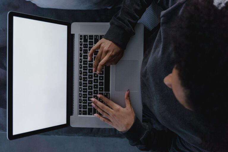 Person using laptop