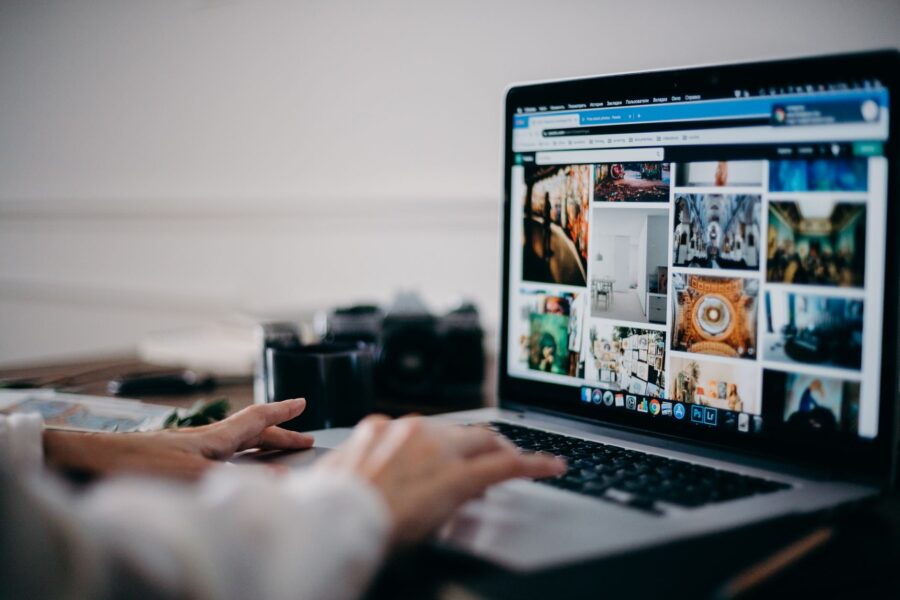 Person using laptop
