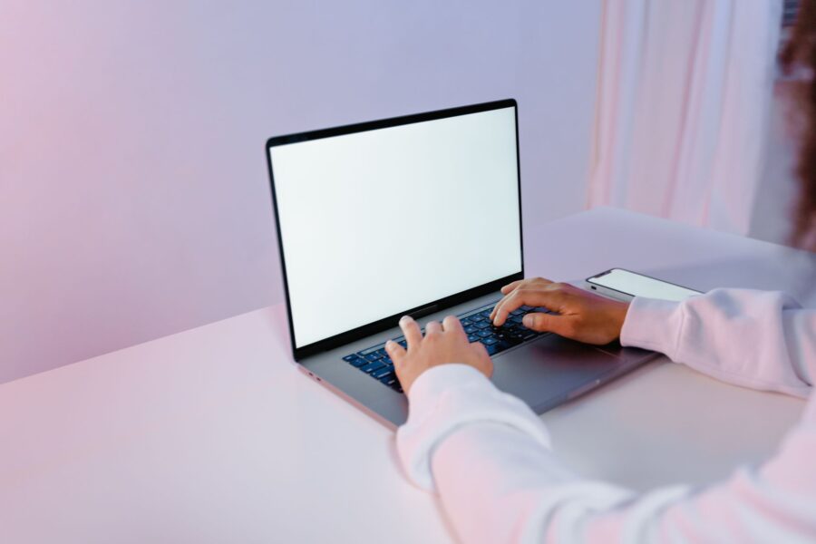 Person using laptop