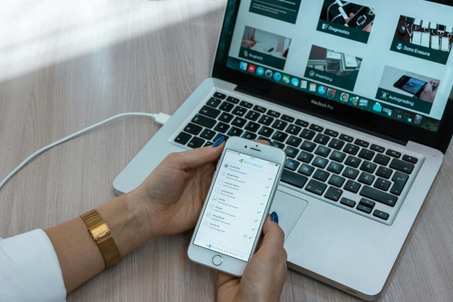 Person using smartphone