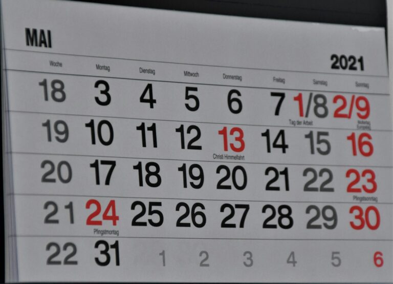 Digital calendar screen