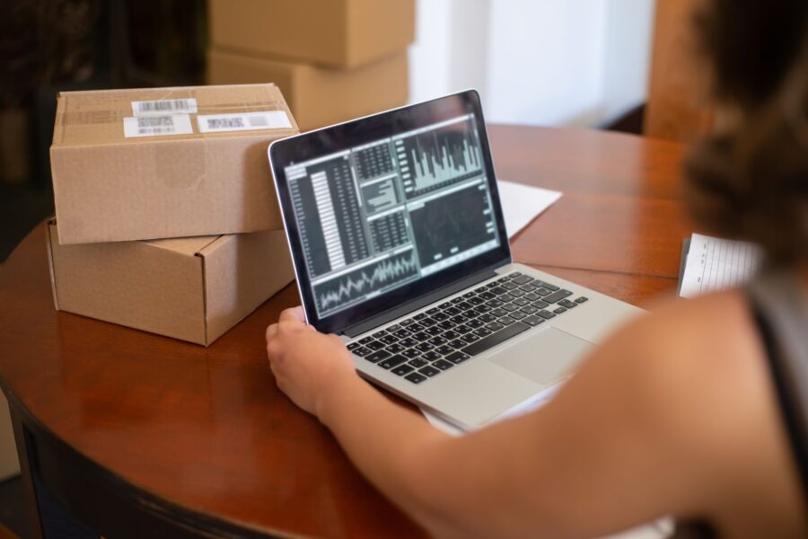 Laptop invoice dashboard