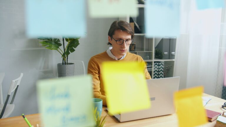Freelancer working laptop