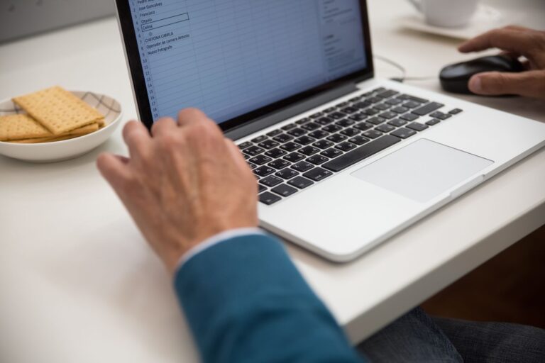 Person using laptop