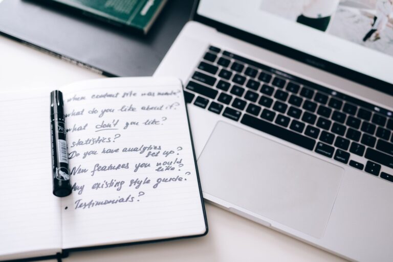 Student laptop handwritten
