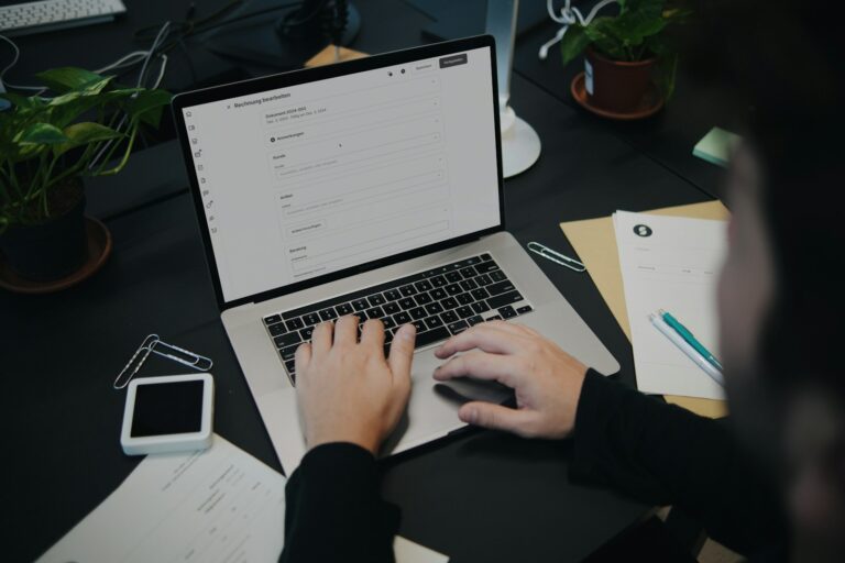 Person managing email