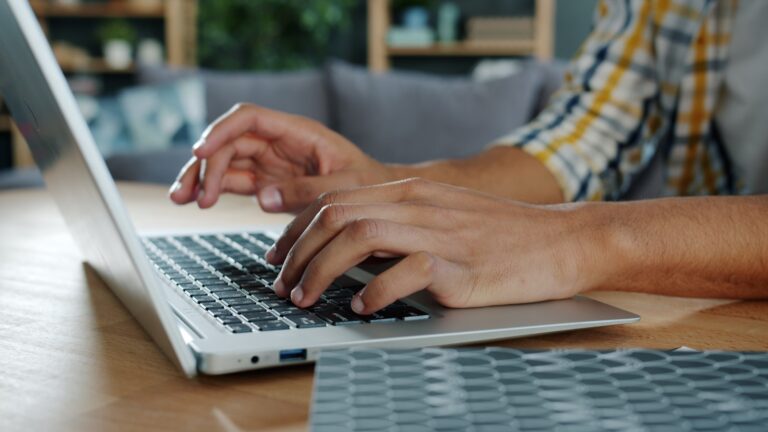 Person using laptop