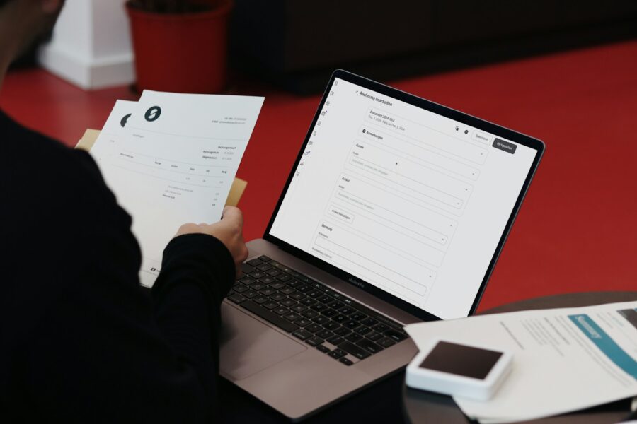 Person using laptop