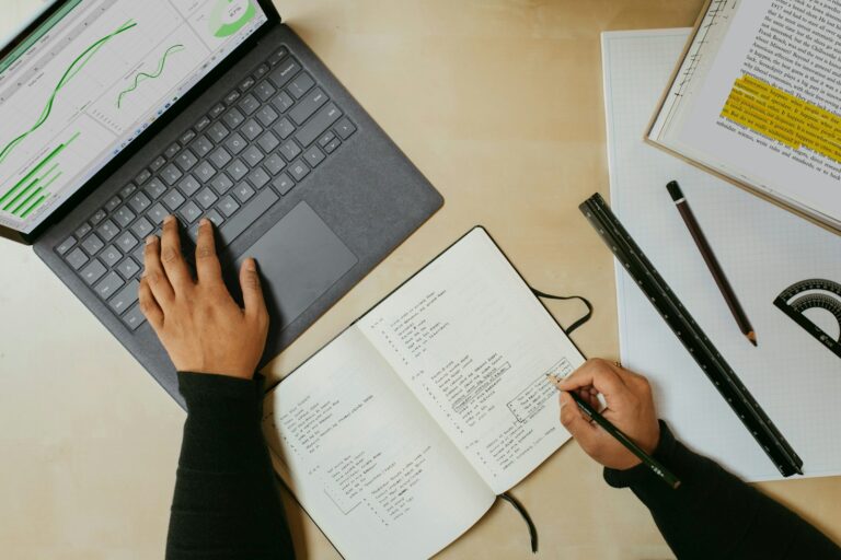 Person planning weekly