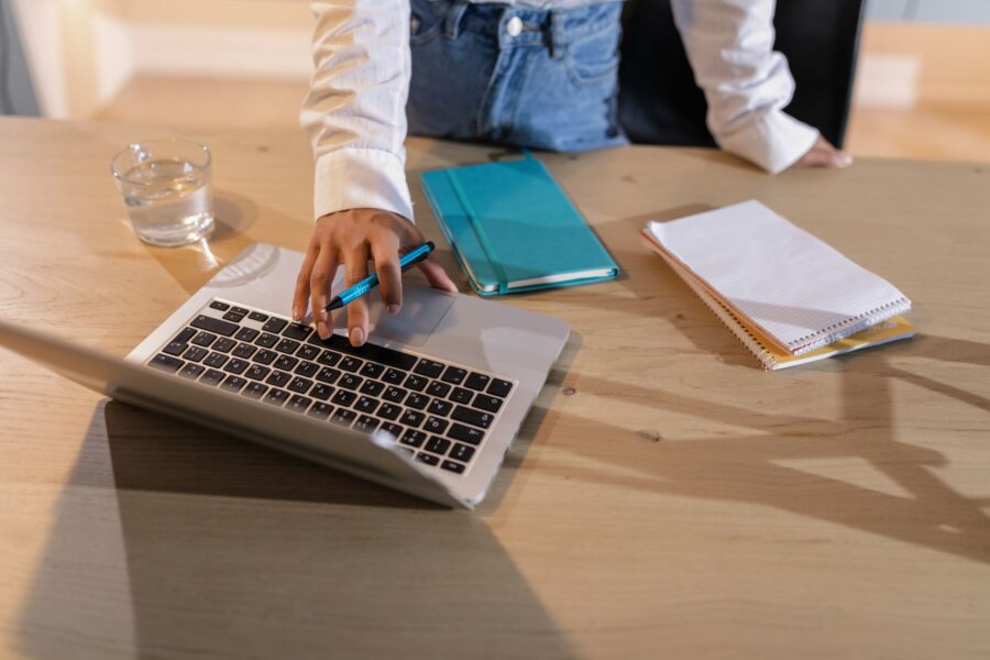 Person laptop notebook