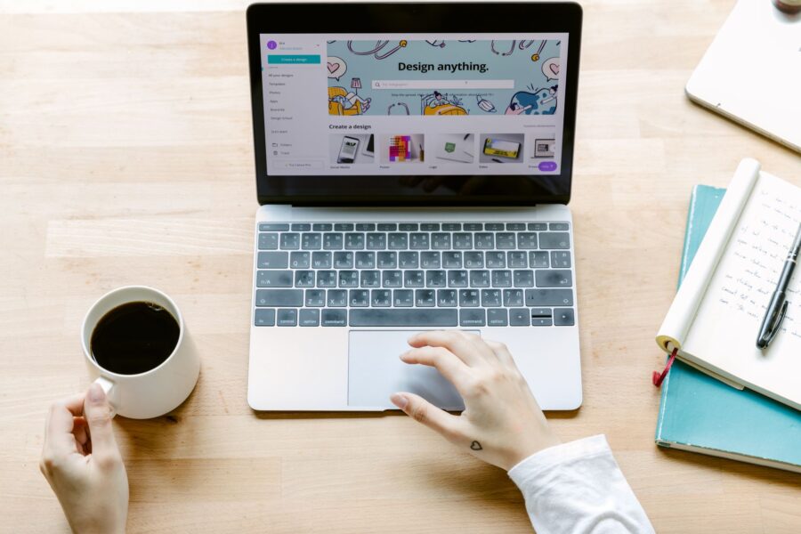 Person using laptop