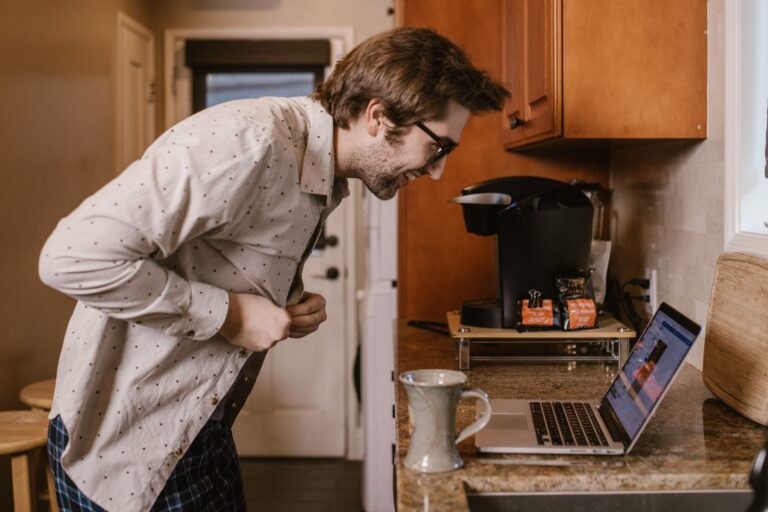 Remote worker laptop