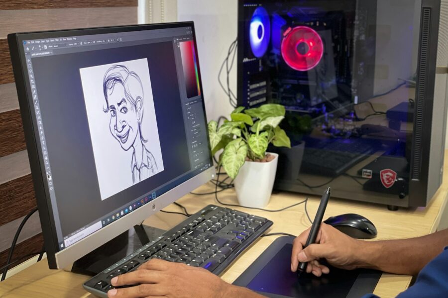 Person using laptop