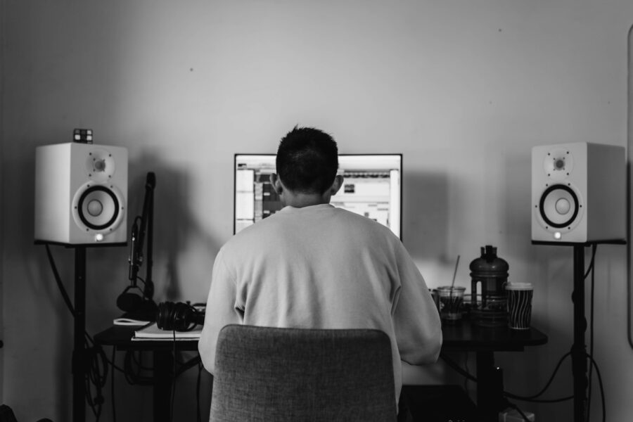 Person using laptop