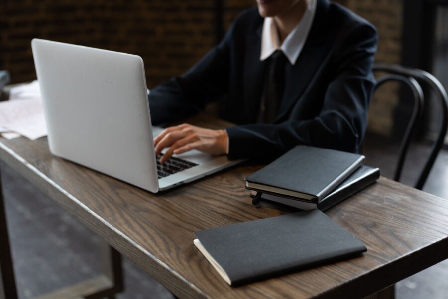 Person using laptop