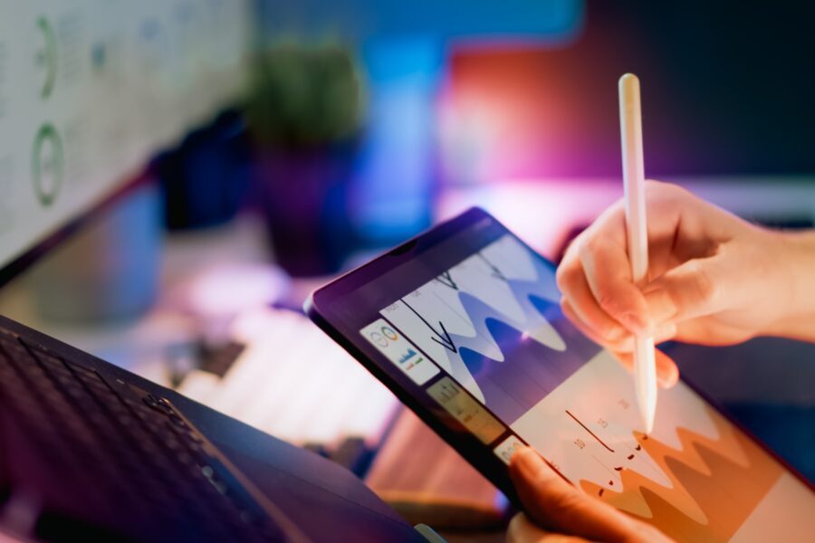 Person using tablet
