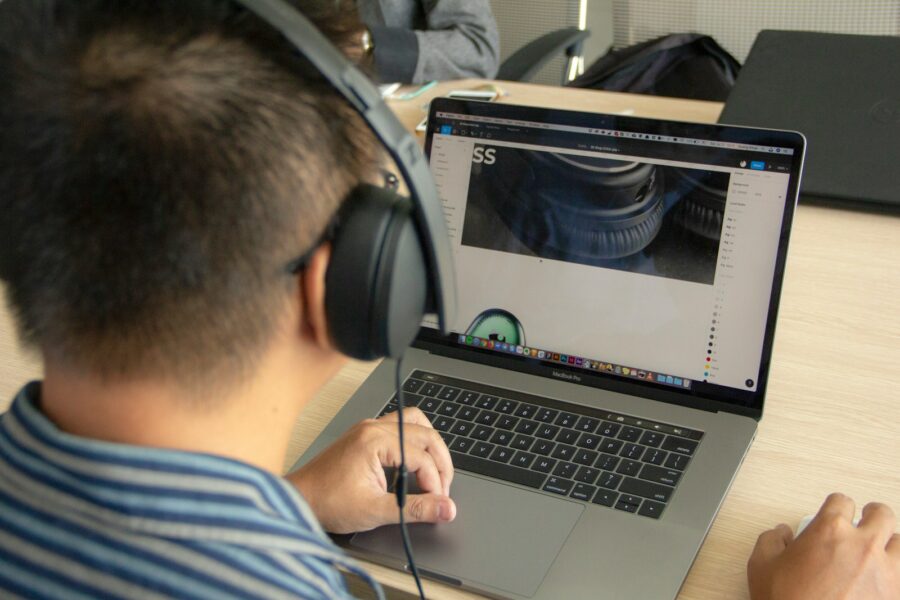 Person using laptop