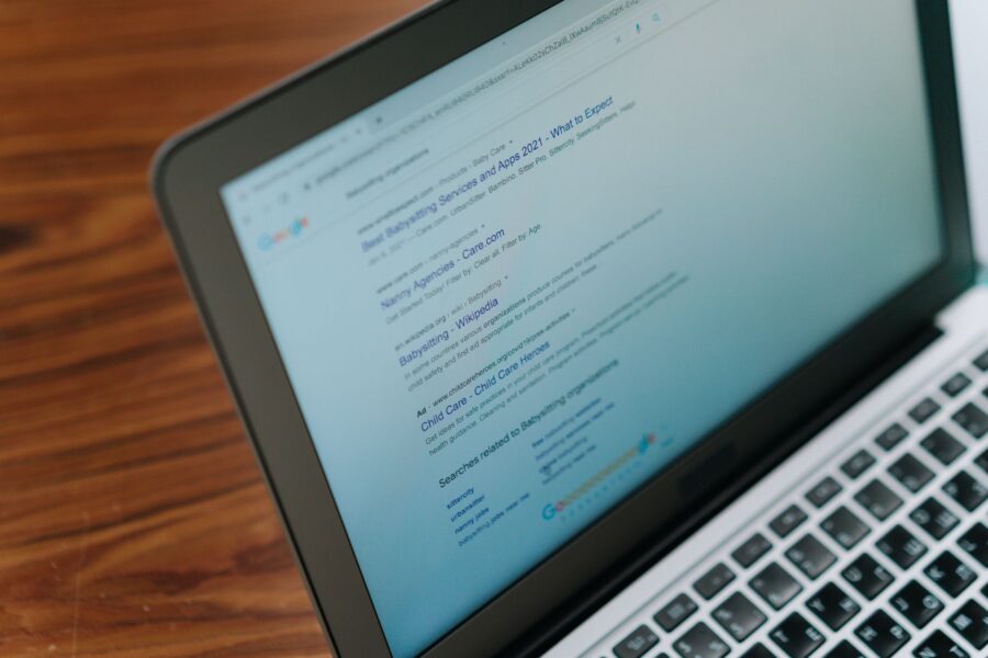 Laptop browser address