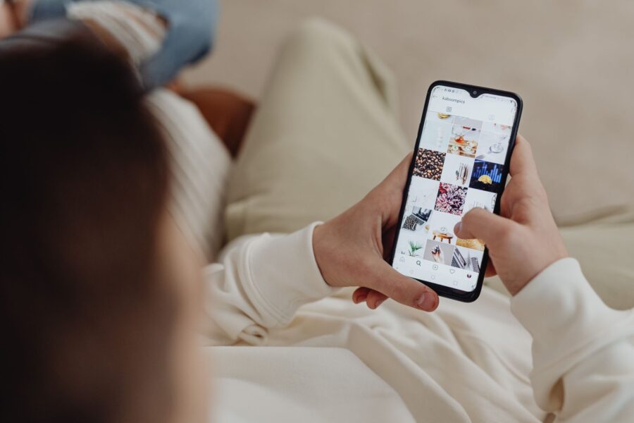 Person using instagram