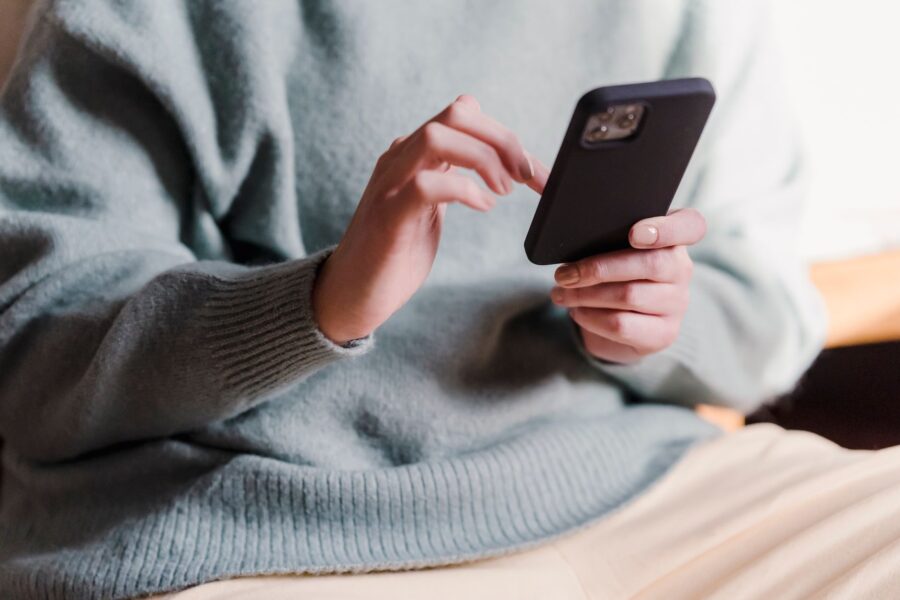 Smartphone screen sms