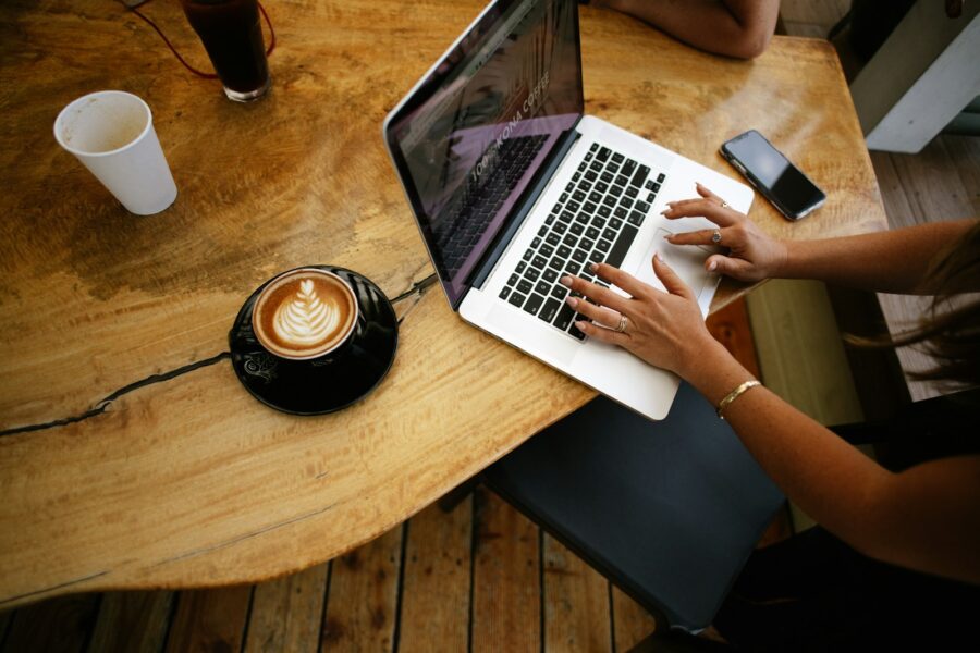 Person using laptop