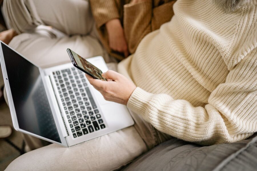 Person using smartphone