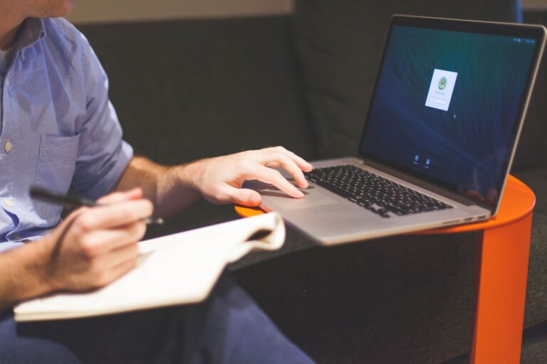 Consultant writing notes