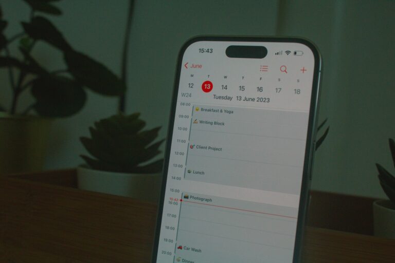 Phone calendar app