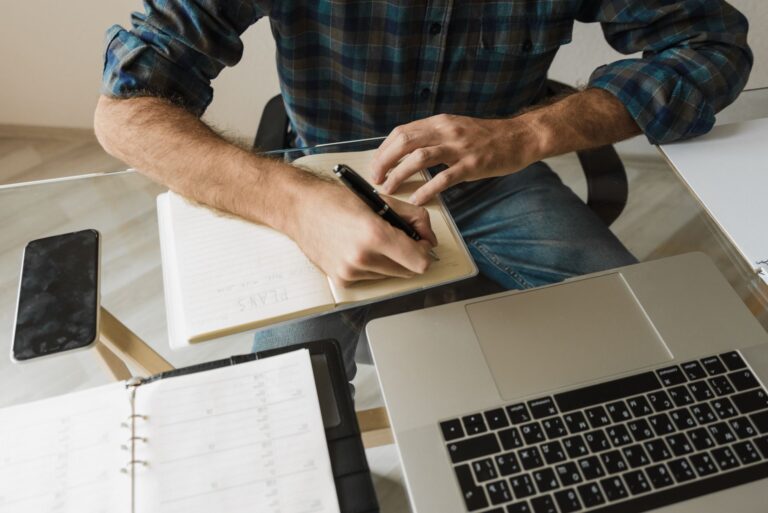 Remote worker laptop