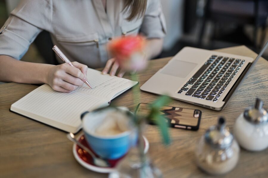 Laptop writer desk