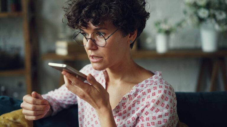 Person using voice