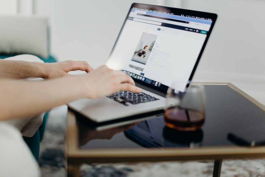 Person using laptop