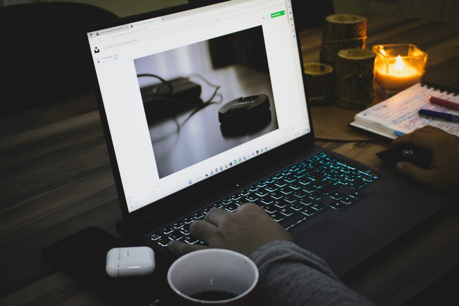 Graphic designer workspace