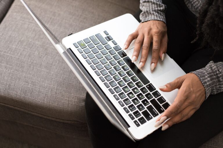Person using laptop