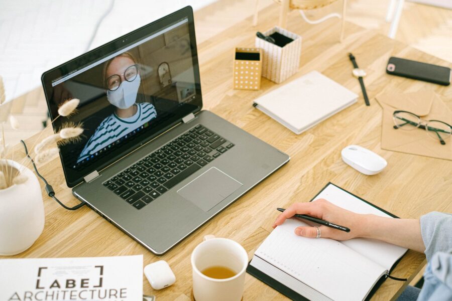 Laptop video call