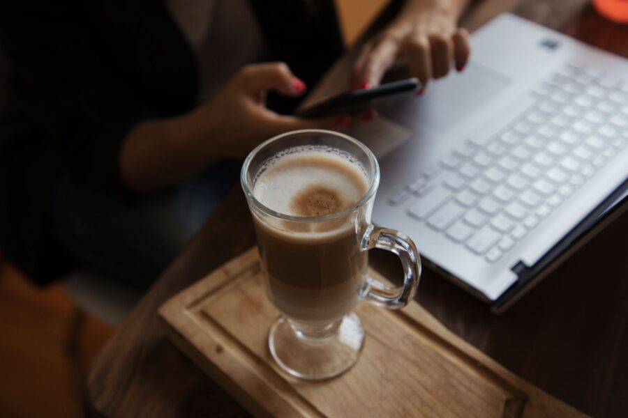 Person using laptop