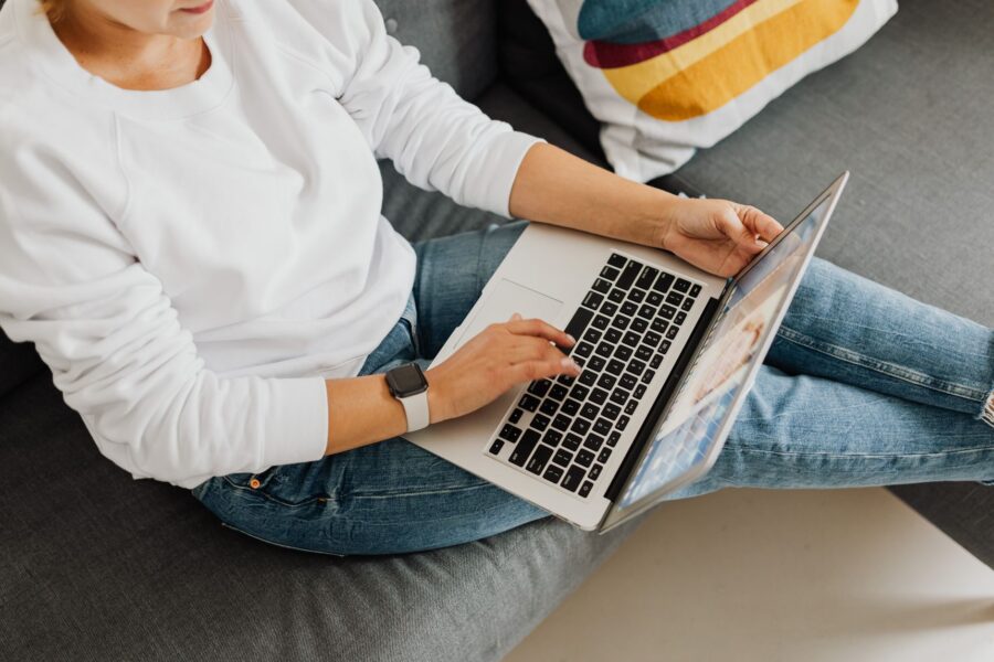 Person using laptop