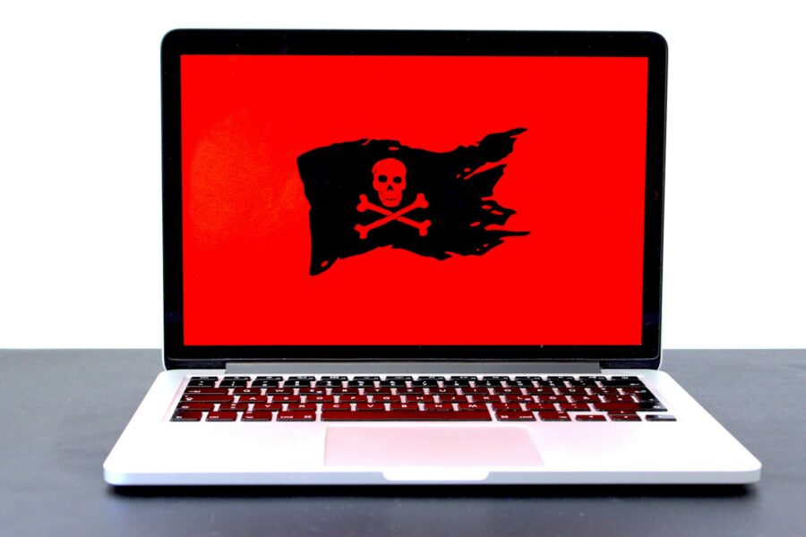 Laptop screen ransomware